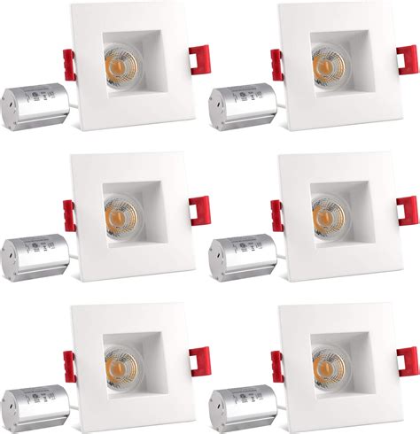 square led downlight w junction box|LUXRITE 2 Inch Square LED Recessed Light with .